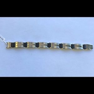 Triton Stainless Steel & Rubber 8.5” Bracelet.